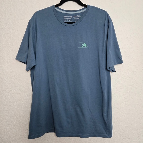 Patagonia Organic Cotton T-Shirt Mens Large Blue Surfing 1973 Graphic Tee - Picture 1 of 4